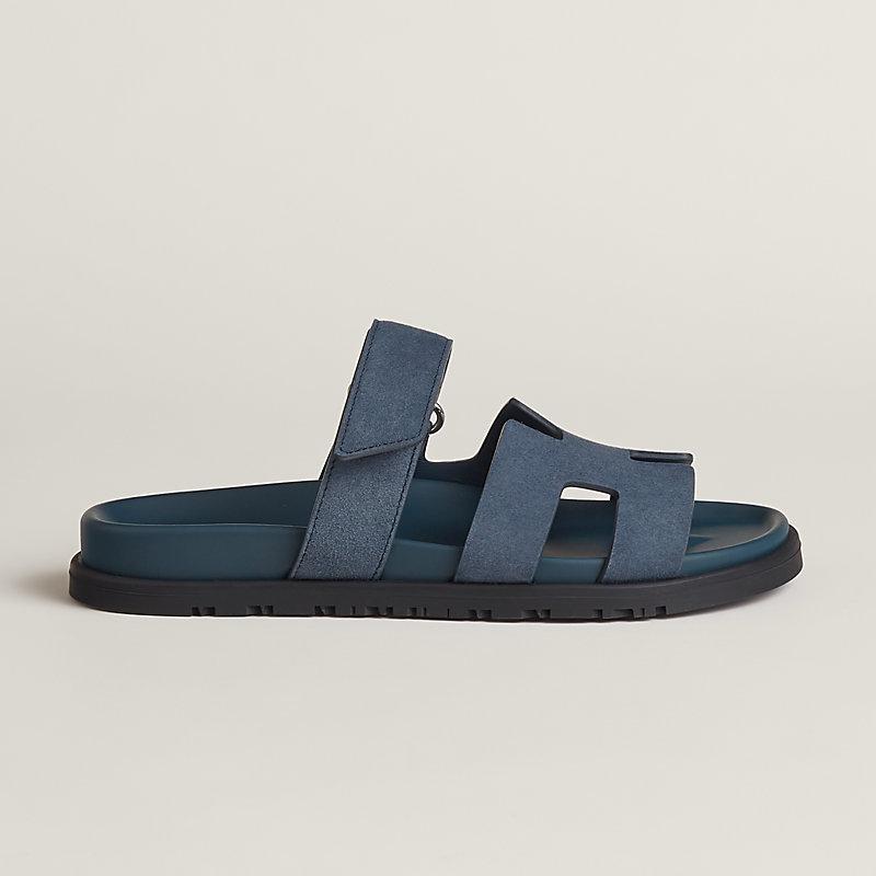 Dép Hermes Chypre Sandal Nữ Xanh Navy